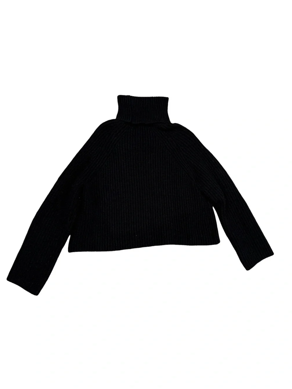 Priceless Black Ribbed Oversized Turtleneck Sweater - Picture 4 of 7